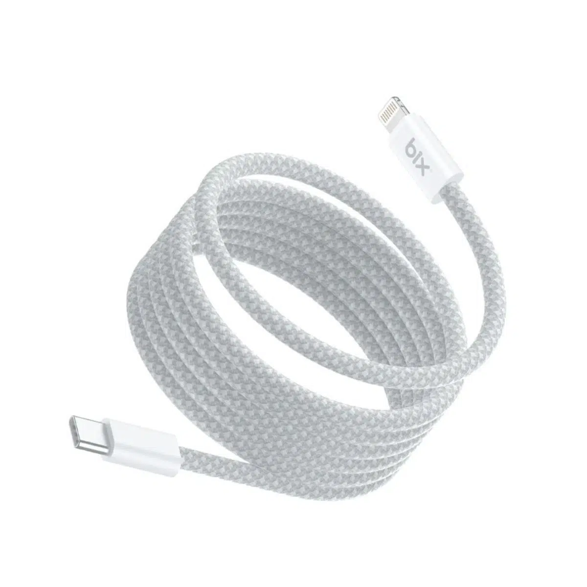Bix T4CL-WT 1 Metre Beyaz 27W Type C to Lightning Şarj Kablosu, Manyetik Tasarımlı Örgülü Hızlı Şarj ve Data Kablosu, (Tüm Lightning iphone ve ipad ile Tam Uyumluluk)