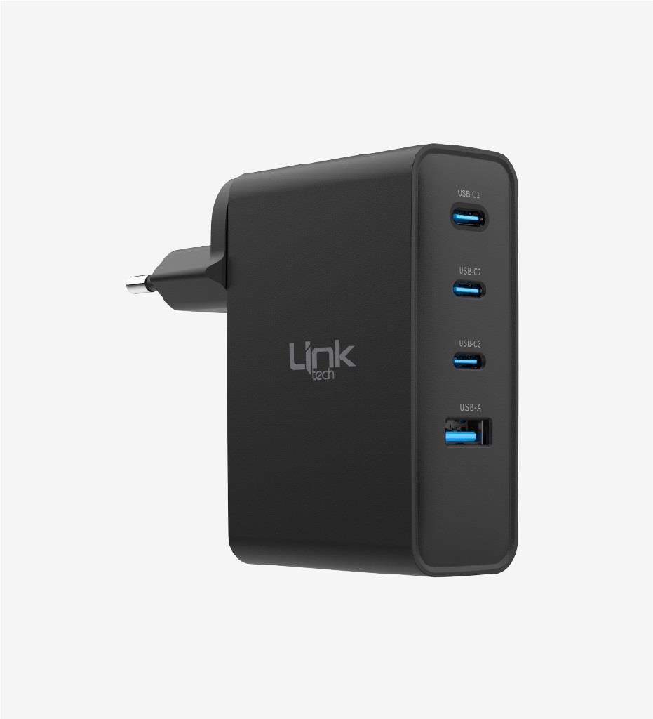 LinkTech G861 Premium 4`lü Çıkış 100W Süper SI GaN Şarj Adaptörü, PD Şarj Docking LinkTech G861 Premium 4`lü Çıkış 100W Süper SI GaN Şarj Adaptörü, PD Şarj Docking