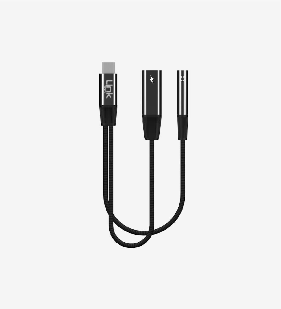 LinkTech Premium A202 Type C to Type C + 3,5 mm Kulaklık Jakı Adaptörü, Type C Şarj ve Kulaklık Çevirici LinkTech Premium A202 Type C to Type C + 3,5 mm Kulaklık Jakı Adaptörü, Type C Şarj ve Kulaklık Çevirici
