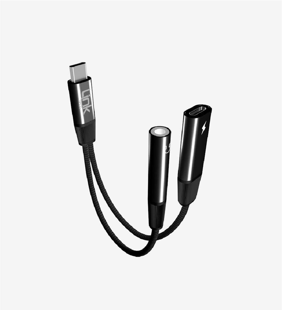 LinkTech Premium A202 Type C to Type C + 3,5 mm Kulaklık Jakı Adaptörü, Type C Şarj ve Kulaklık Çevirici LinkTech Premium A202 Type C to Type C + 3,5 mm Kulaklık Jakı Adaptörü, Type C Şarj ve Kulaklık Çevirici