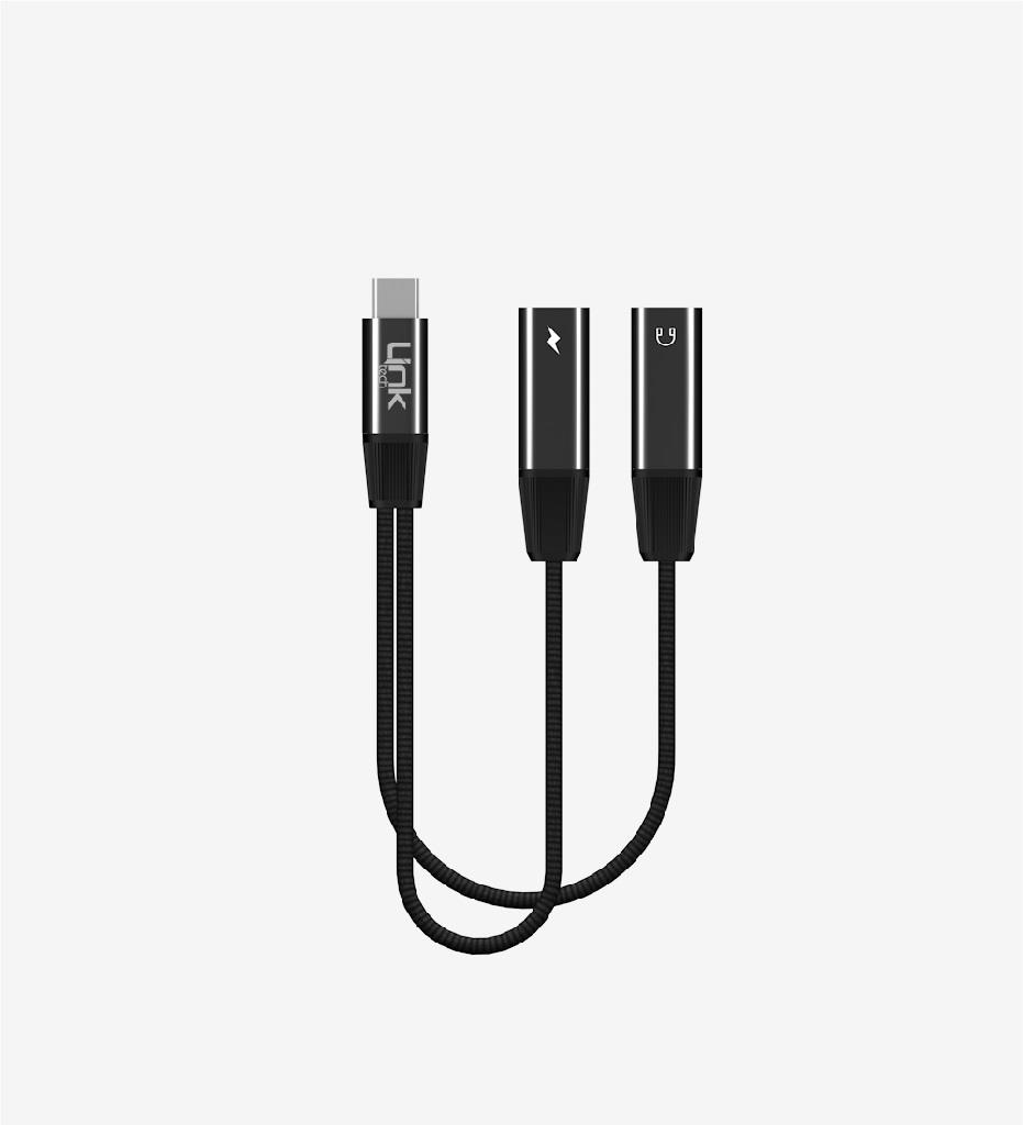 LinkTech Premium A203 Type C to Dual Type C Çevirici, Type C to Şarj + Type C Çevirici LinkTech Premium A203 Type C to Dual Type C Çevirici, Type C to Şarj + Type C Çevirici