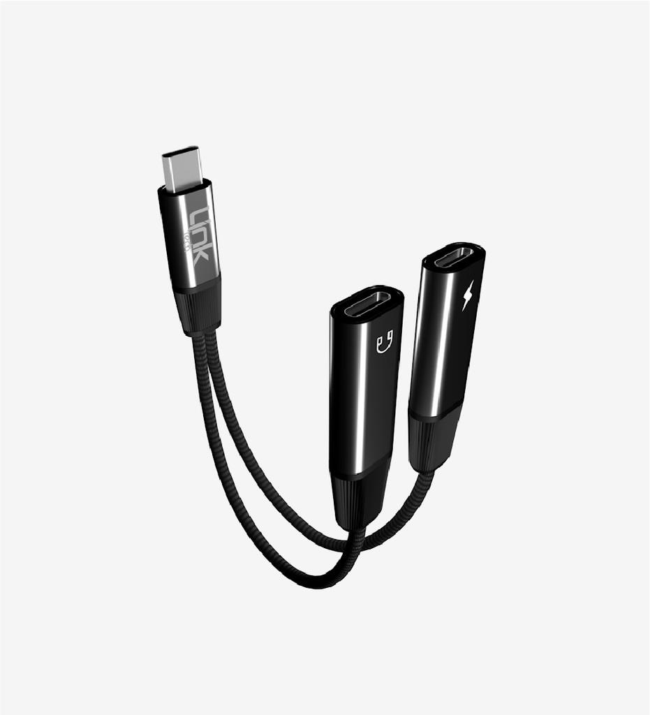 LinkTech Premium A203 Type C to Dual Type C Çevirici, Type C to Şarj + Type C Çevirici LinkTech Premium A203 Type C to Dual Type C Çevirici, Type C to Şarj + Type C Çevirici