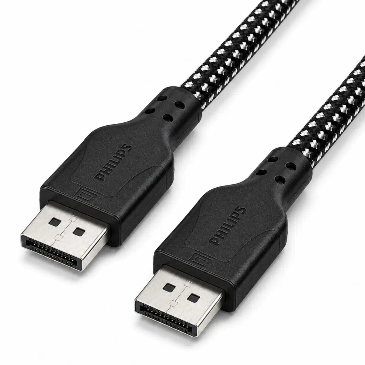 Philips SWR3139B 1.5 Metre Örgülü DisplayPort 1.4 Kablo, DSC, 8K 60Hz, 4K 240Hz, 2K 360Hz, 1080p 480Hz, HDR, 32.4 Gbps DP Kablo