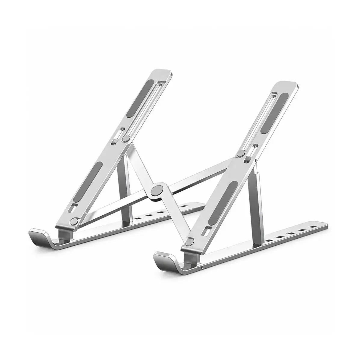 PrimeX ADS-AL05 Alüminyum Ayarlı Laptop Standı, MacBook Notebook Yükseltici Tutucu, Katlanabilir Taşınabilir Ergonomik Laptop Altlığı, 10-16 İnç Uyumlu Gümüş Stand