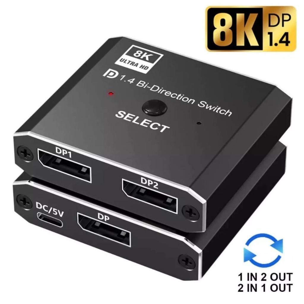 PrimeX PX-4284 8K DisplayPort Kumandalı Çift Yönlü Çoklayıcı Switch Splitter (2 PC-1 Monitör) PrimeX PX-4284 8K DisplayPort Kumandalı Çift Yönlü Çoklayıcı Switch Splitter (2 PC-1 Monitör)