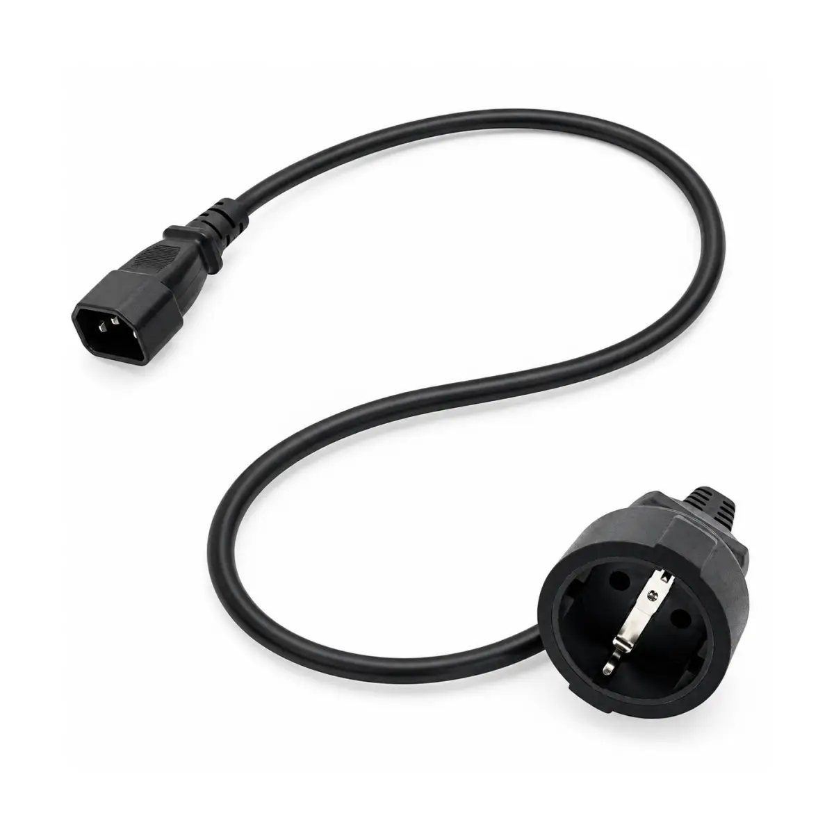 PrimeX PX-C14-10 SCHUKO, 1 Metre 3x1.5mm UPS/PSU SCHUKO Çevirici Kablo, UPS Priz Çevirici 3x1.5mm Kalın Kablo, Kısa SCHUKO Kablo (Full Bakır)