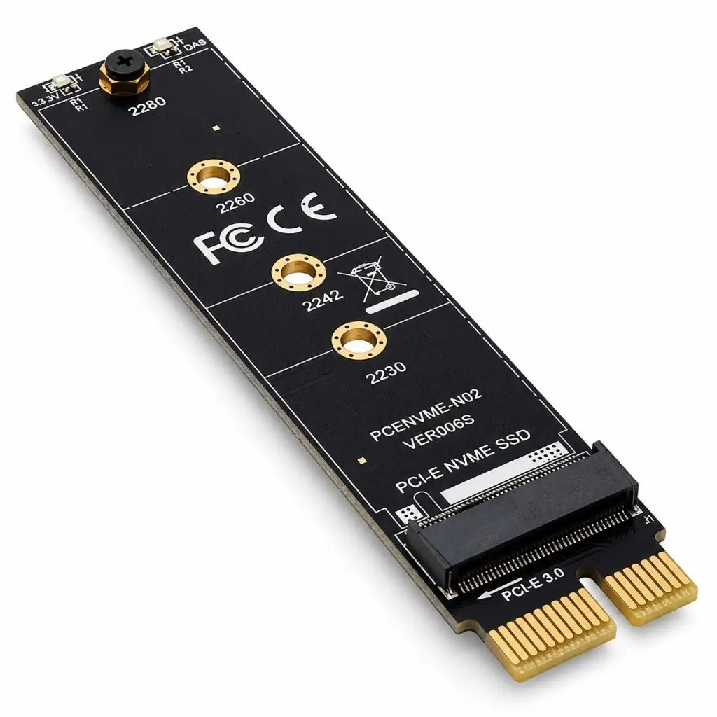 PrimeX PX-M2PCIEX PCIe x1 M.2 NVMe SSD Adaptör Kartı, Masaüstü Bilgisayar İçin PCI Express SSD Çevirici, Dahili Depolama Genişletme ve NVMe Disk Bağlantı Aparatı