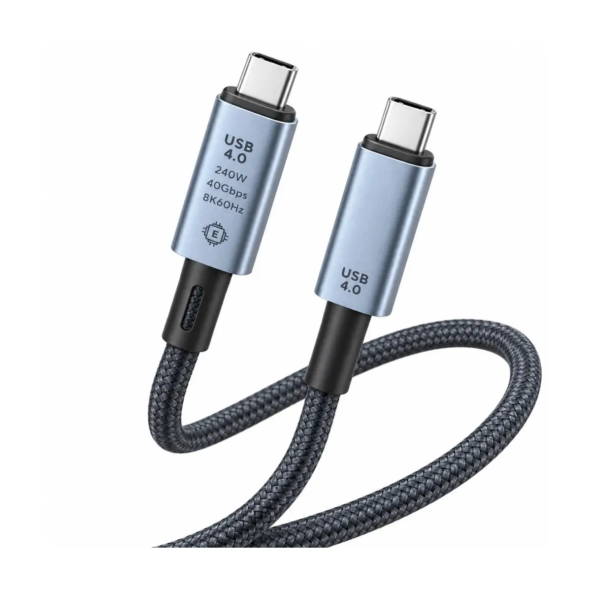 PrimeX PX-PD240W-2 USB4 Type-C to Type-C Kablo 2 Metre, 240W PD Hızlı Şarj, 40Gbps Veri Aktarımı, 8K 60Hz Görüntü, E-Marker Çip, Thunderbolt 3/4 Uyumlu USB-C Kablo