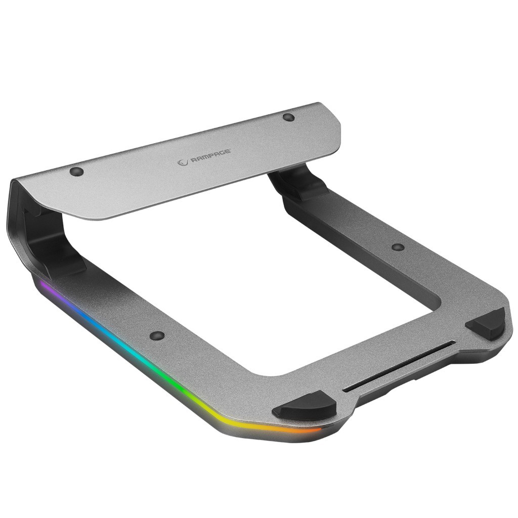 Rampage ADS-T6U RAMP 4 Adet USB 3,0 HUB ile RGB Işıklı Alüminyum Dizüstü Bilgisayar Standı Rampage ADS-T6U RAMP 4 Adet USB 3,0 HUB ile RGB Işıklı Alüminyum Dizüstü Bilgisayar Standı