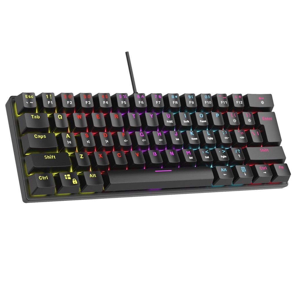 Rampage PLOWER K60 Siyah US Layout English Gaming Oyuncu Klavye Bilek Destekli Blue Switch Rampage PLOWER K60 Siyah US Layout English Gaming Oyuncu Klavye Bilek Destekli Blue Switch