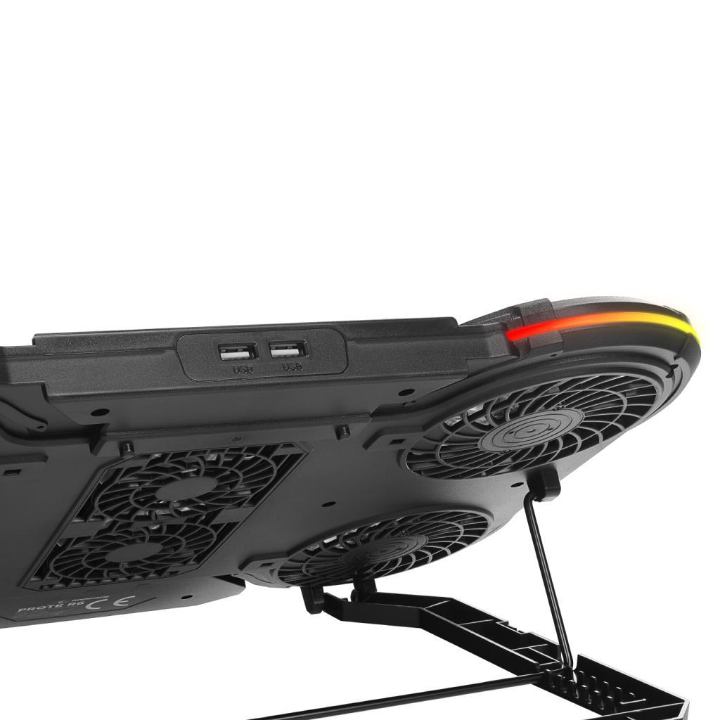 Rampage PROTE R6 RGB Işıklı 6 Fanlı Telefon Tutuculu Notebook Soğutucu Stand Rampage PROTE R6 RGB Işıklı 6 Fanlı Telefon Tutuculu Notebook Soğutucu Stand