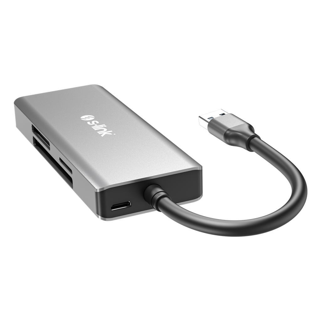 S-link SL-CR51 Type C ve USB3.0 to CF/SD/M2 Ngff/ Micro SD/ MS 5 in 1 Metal Kart Okuyucu S-link SL-CR51 Type C ve USB3.0 to CF/SD/M2 Ngff/ Micro SD/ MS 5 in 1 Metal Kart Okuyucu