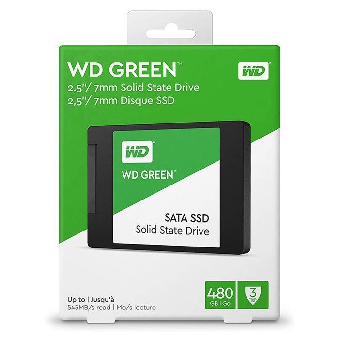 WD 480GB Green WDS480G3G0A 545-465 3D Nand 2.5 WD 480GB Green WDS480G3G0A 545-465 3D Nand 2.5